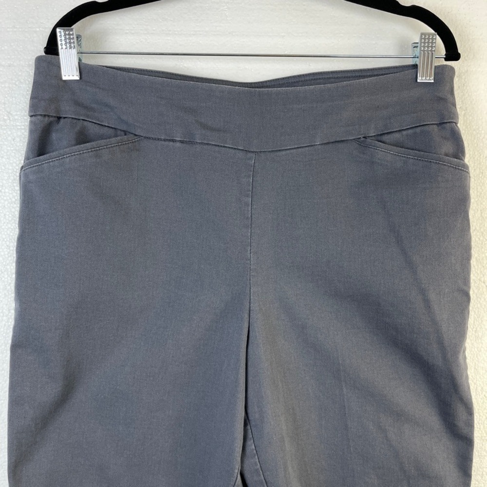Croft & Barrow Womens Size 14 Gray Effortless Stretch Pants Straight Leg Pull on - Picture 4 of 11